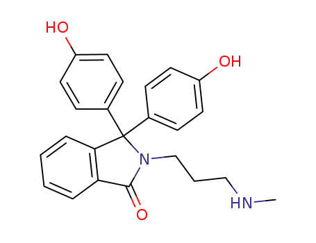 Molecular Structure of 1254084-09-7 (3,3-bis(4-hydroxyphenyl)-2-(3-(methylamino)propyl)isoindolin-1-one)