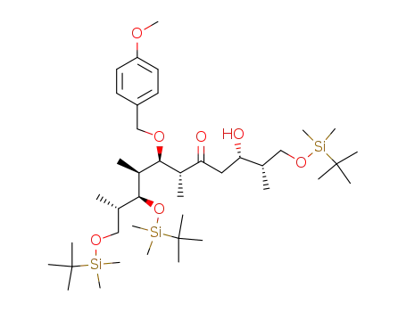 (2S,3S,6R,7R,8S,9S,10S)-1,9,11-Tris-(tert-butyl-dimethyl-silanyloxy)-3-hydroxy-7-(4-methoxy-benzyloxy)-2,6,8,10-tetramethyl-undecan-5-one