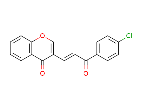 Molecular Structure of 126400-48-4 (4H-1-Benzopyran-4-one, 3-[3-(4-chlorophenyl)-3-oxo-1-propenyl]-, (E)-)
