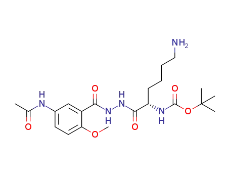 {6-[N'-(5-acetylamino-2-methoxybenzoyl)hydrazino]5-amino-6-oxohexyl}carbamic acid tert-butyl ester
