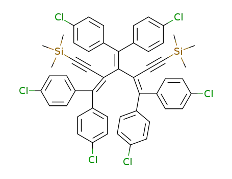 Molecular Structure of 820221-68-9 (Silane,
[3,4,5-tris[bis(4-chlorophenyl)methylene]-1,6-heptadiyne-1,7-diyl]bis[tri
methyl-)