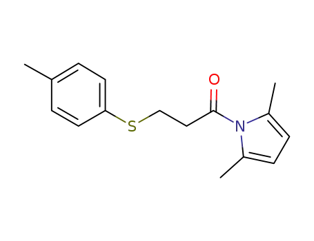 Molecular Structure of 1258500-27-4 (S-(3-(2,5-dimethyl-1H-pyrrol-1-yl)-3-oxoprop-1-yl)-4-methylphenylthiol)