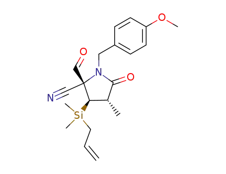 (2R,3R,4S)-3-(Allyl-dimethyl-silanyl)-2-formyl-1-(4-methoxy-benzyl)-4-methyl-5-oxo-pyrrolidine-2-carbonitrile