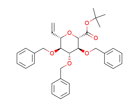 (2S,3S,4R,5S,6S)-3,4,5-Tris-benzyloxy-6-vinyl-tetrahydro-pyran-2-carboxylic acid tert-butyl ester