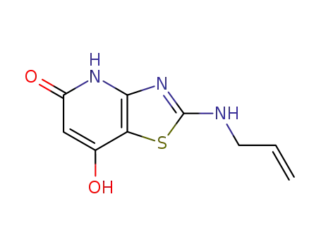 Molecular Structure of 70604-10-3 (2-(ALLYLAMINO)THIAZOLO[4,5-B]PYRIDINE-5,7-DIOL)