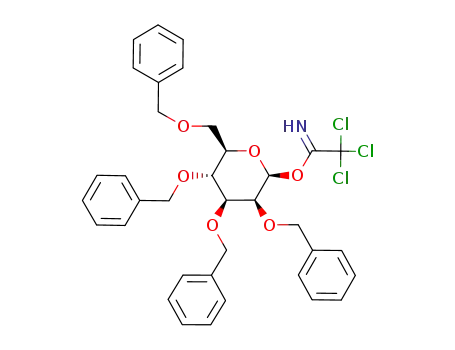 Molecular Structure of 103368-06-5 (2,3,4,6-tetra-O-benzyl-β-D-mannopyranose 1-O-trichloroacetimidate)