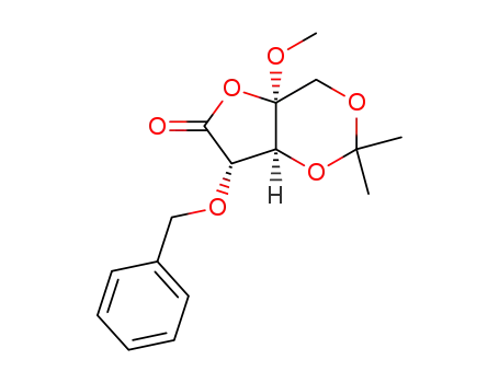 Molecular Structure of 1274850-32-6 ((4aS,7S,7aS)-7-benzyloxytetrahydro-4a-methoxy-2,2-dimethylfuro[3,2-d][1,3]dioxin-6-one)