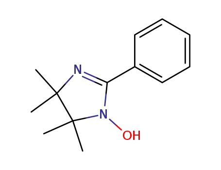 Molecular Structure of 61919-29-7 (1H-Imidazole, 4,5-dihydro-1-hydroxy-4,4,5,5-tetramethyl-2-phenyl-)