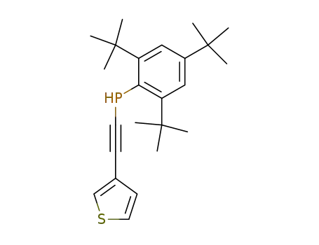 Molecular Structure of 760200-31-5 ((3-thienylethynyl)(2,4,6-tri-t-butylphenyl)phosphine)