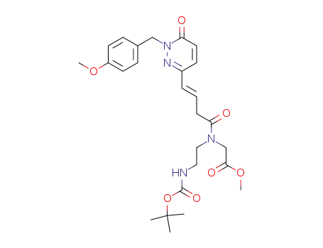 N-(2-Boc-aminoethyl)-N-{4-[1-(4-methoxybenzyl)-6-oxo-1,6-dihydropyridazin-3-yl]-but-3-enoyl} glycine methyl ester