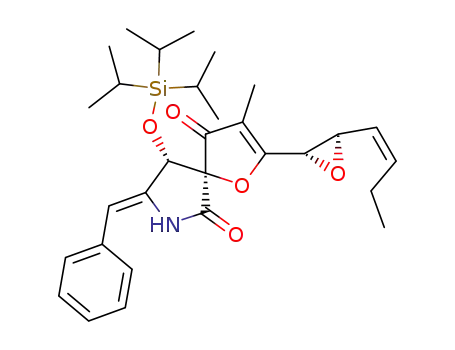 (5S,9S)-8-(Z)-benzylidene-2-((1S,2R)-(Z)-1,2-epoxyhex-3-enyl)-3-methyl-9-triisopropylsiloxy-1-oxa-7-azaspiro[4.4]non-2-ene-4,6-dione
