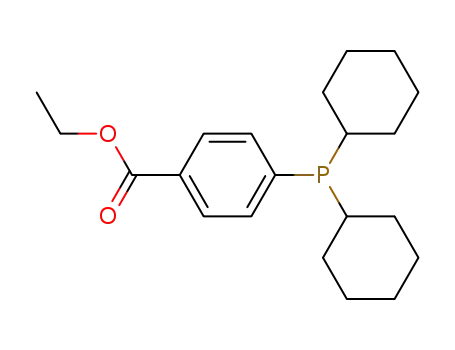 Molecular Structure of 40438-59-3 (ethyl 4-(dicyclohexylphosphanyl)benzoate)