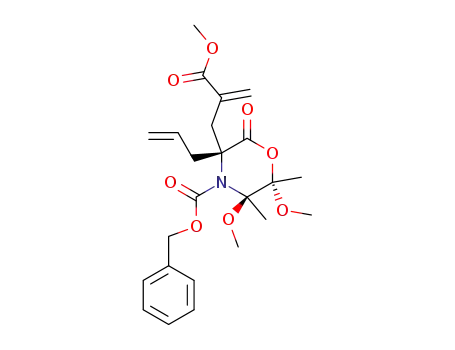 benzyl (2S,3R,5R)-5-allyl-2,3-dimethoxy-5-(2-methoxycarbonylallyl)-2,3-dimethyl-6-oxomorpholine-4-carboxylate