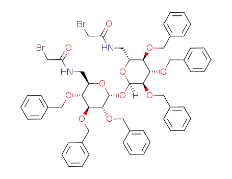 6,6'-dideoxy-6,6'-di(monobromoacetyl)amino-2,2',3,3',4,4'-hexa-O-benzyl-α-D-trehalose