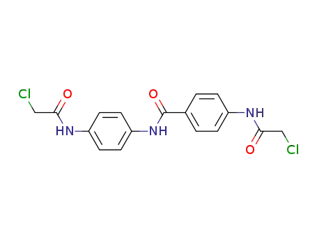 Molecular Structure of 865439-39-0 (4-(2-chloro-acetylamino)-<i>N</i>-[4-(2-chloro-acetylamino)-phenyl]-benzamide)