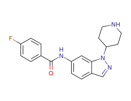 Benzamide, 4-fluoro-N-[1-(4-piperidinyl)-1H-indazol-6-yl]-