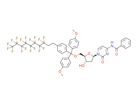 N<sup>4</sup>-benzoyl-5'-O-[4,4'-dimethoxy-4''-(1H,1H,2H,2H-perfluorodecyl)trityl]-2'-deoxycytidine