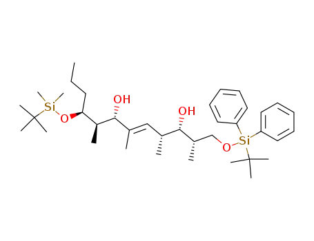 4,14-Dioxa-3,15-disilaheptadec-8-ene-7,11-diol,
2,2,3,3,6,8,10,12,16,16-decamethyl-15,15-diphenyl-5-propyl-,
(5S,6R,7S,8E,10R,11S,12S)-