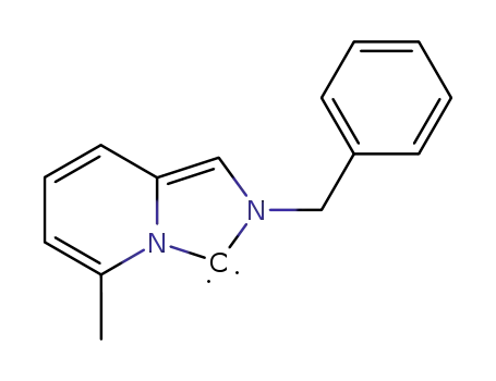 Imidazo[1,5-a]pyridin-3(2H)-ylidene, 5-methyl-2-(phenylmethyl)-