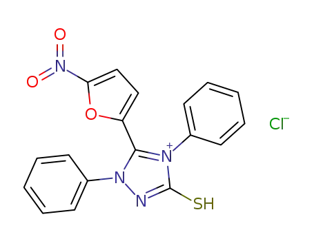 1,4-diphenyl-5-(5-nitro-2-furanyl)-1,3,4-triazolium-2-thiol chloride