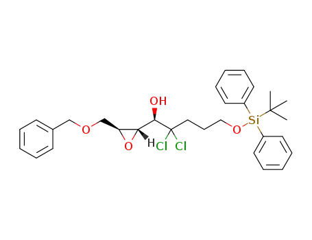 (R)-1-((2S,3S)-3-(benzyloxymethyl)oxiran-2-yl)-5-(tert-butyldiphenylsilyloxy)-2,2-dichloropentan-1-ol