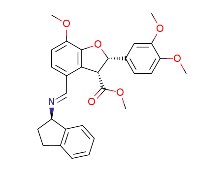 (2S,3R)-2-(3,4-Dimethoxy-phenyl)-4-[(R)-(E)-indan-1-yliminomethyl]-7-methoxy-2,3-dihydro-benzofuran-3-carboxylic acid methyl ester