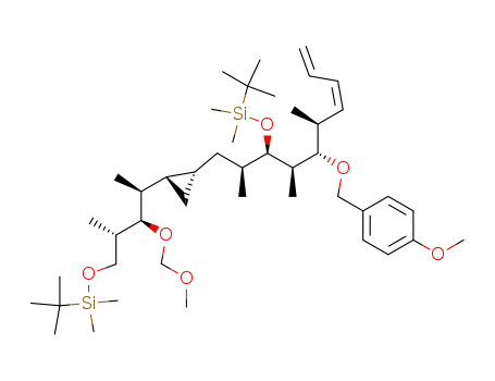 1-[(Z)-(1S,2S)-1-((1R,2R,3S)-2-(tert-Butyl-dimethyl-silanyloxy)-4-{(1S,2S)-2-[(1S,2R,3S)-4-(tert-butyl-dimethyl-silanyloxy)-2-methoxymethoxy-1,3-dimethyl-butyl]-cyclopropyl}-1,3-dimethyl-butyl)-2-methyl-hexa-3,5-dienyloxymethyl]-4-methoxy-benzene