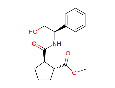 (1R,2R)-2-[2'-hydroxy-1'-(R)-phenylethylcarbamoyl]-cyclopentane-1-carboxylic acid methyl ester