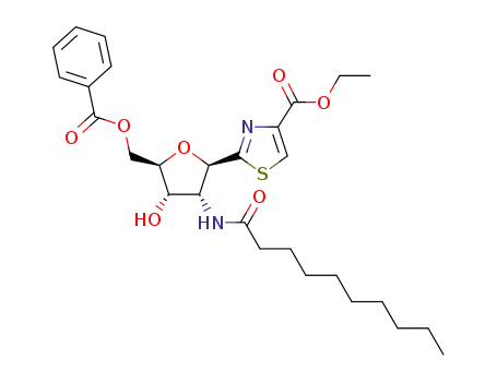 ethyl 2-(5-O-benzoyl-2-decanamido-2-deoxy-β-D-ribofuranosyl)thiazole-4-carboxylate