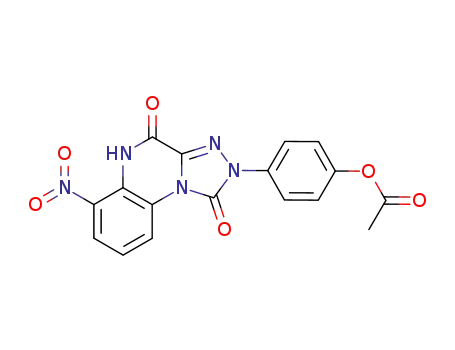 acetic acid 4-(6-nitro-1,4-dioxo-4,5-dihydro-[1,2,4]triazolo[4,3-<i>a</i>]quinoxalin-2-yl)-phenyl ester