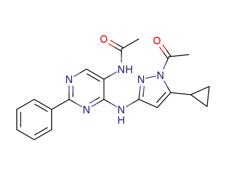 N-[4-[(1-acetyl-5-cyclopropyl-pyrazol-3-yl)amino]-2-phenyl-pyrimidin-5-yl]acetamide