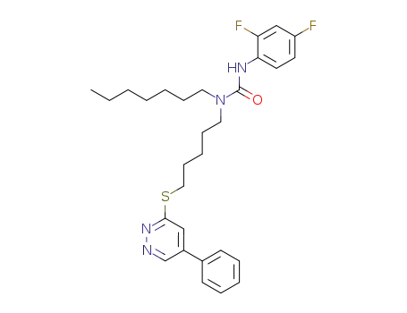 3-(2,4-difluoro-phenyl)-1-heptyl-1-[5-(5-phenyl-pyridazin-3-ylsulfanyl)-pentyl]-urea