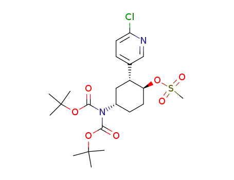(1S,2R,4S)-methanesulfonic acid 4-(N,N-bis(tert-butoxycarbonyl)amino)-2-(6-chloropyridin-3-yl)cyclohexyl ester