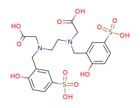 Molecular Structure of 3625-86-3 (Glycine, N,N'-1,2-ethanediylbis[N-[(2-hydroxy-5-sulfophenyl)methyl]-)