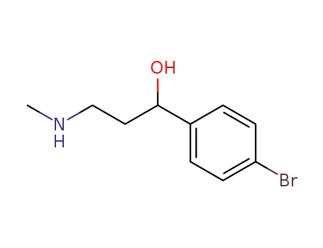 Molecular Structure of 851878-56-3 (Benzenemethanol, 4-bromo-a-[2-(methylamino)ethyl]-)
