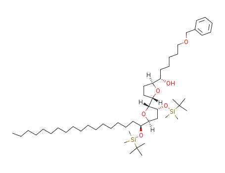 (S)-6-Benzyloxy-1-{(2S,5S,2'R,3'R,5'S)-3'-(tert-butyl-dimethyl-silanyloxy)-5'-[(S)-1-(tert-butyl-dimethyl-silanyloxy)-octadecyl]-octahydro-[2,2']bifuranyl-5-yl}-hexan-1-ol