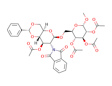 methyl 3-O-acetyl-4,6-O-benzylidene-2-deoxy-2-N-phthalimido-β-D-glucopyranosyl-(1->6)-2,3,4-tri-O-acetyl-α-D-glucopyranoside