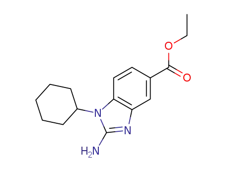 2-Amino-1-cyclohexyl-1H-benzoimidazole-5-carboxylic acid ethyl ester
