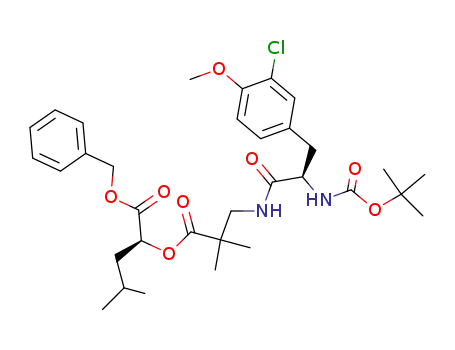 (S)-2-{3-[(R)-2-tert-Butoxycarbonylamino-3-(3-chloro-4-methoxy-phenyl)-propionylamino]-2,2-dimethyl-propionyloxy}-4-methyl-pentanoic acid benzyl ester