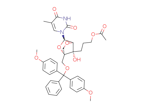 (1R,3R,4R,7S)-7-(3-acetoxypropyl)-1-(4,4'-dimethoxytrityl)oxymethyl-7-hydroxy-3-(thymin-1-yl)-2,5-dioxabicyclo[2.2.1]heptane