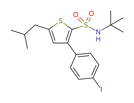 N-(tert-butyl)-3-(4-iodophenyl)-5-isobutylthiophene-2-sulphonamide