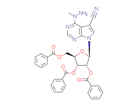 4-(1-methylhydrazino)-5-cyano-7-[(2,3,5-tri-O-benzoyl)-β-D-ribofuranosyl]-7H-pyrrolo[2,3-d]pyrimidine