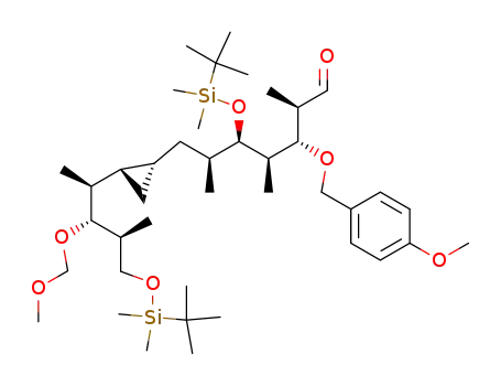 (2R,3R,4R,5R,6S)-5-(tert-Butyl-dimethyl-silanyloxy)-7-{(1S,2S)-2-[(1S,2R,3S)-4-(tert-butyl-dimethyl-silanyloxy)-2-methoxymethoxy-1,3-dimethyl-butyl]-cyclopropyl}-3-(4-methoxy-benzyloxy)-2,4,6-trimethyl-heptanal