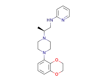 Molecular Structure of 603992-48-9 ({(S)-2-[4-(2,3-dihydrobenzo[1,4]dioxin-5-yl)piperazin-1-yl]propyl}pyridin-2-ylamine)