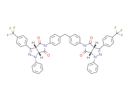 Molecular Structure of 1251004-86-0 ((3aR,6aR,3a'S,6a'S)-5,5'-[methylenebis(4,1-phenylene)]bis[3a,6a-dihydro-1-phenyl-3-[4-(trifluoromethyl)phenyl]pyrrolo[3,4-c]pyrazole-4,6(1H,5H)-dione])