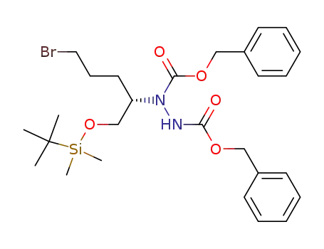 (S)-2-(N,N'-dibenzyloxycarbonylhydrazino)-5-bromo-1-(tert-butyldimethylsiloxy)pentane