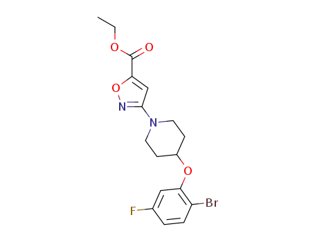 ethyl 3-[4-(2-bromo-5-fluorophenoxy)piperidin-1-yl]isoxazole-5-carboxylate