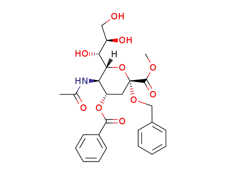 (2R,4S,5R,6R)-5-Acetylamino-4-benzoyloxy-2-benzyloxy-6-((1R,2R)-1,2,3-trihydroxy-propyl)-tetrahydro-pyran-2-carboxylic acid methyl ester
