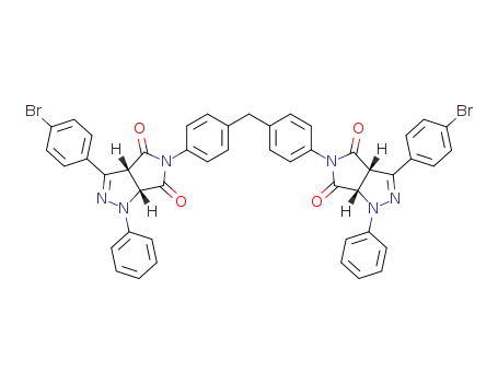 Molecular Structure of 1251004-67-7 ((3aR,6aR,3a'S,6a'S)-5,5'-[methylenebis(4,1-phenylene)]bis[3-(4-bromophenyl)-3a,6a-dihydro-1-phenylpyrrolo[3,4-c]pyrazole-4,6(1H,5H)-dione])