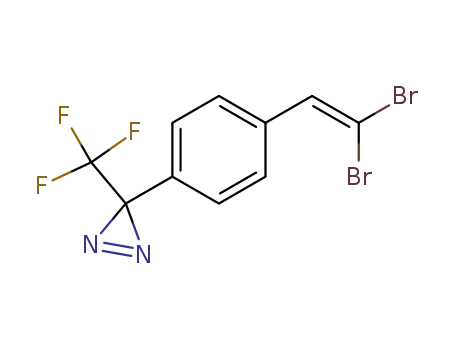 Molecular Structure of 852693-75-5 (β,β-dibromo-4-(3-trifluoromethyl-3H-diazirin-3-yl)styrene)